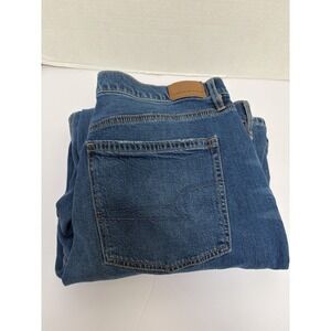 American Eagle Strigid Low-Rise Baggy Flare Distressed Jeans Size 12 Short